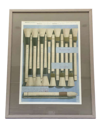 French 1890`s Prints of Old Artists Brushes