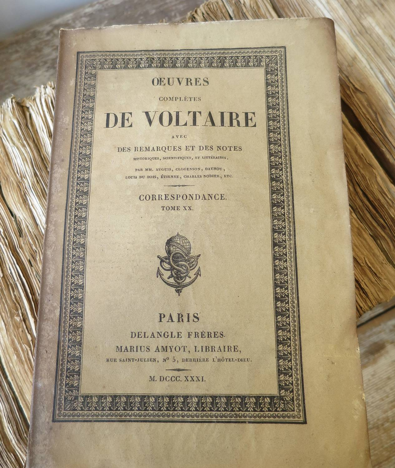 Set of 17 French Books `Works of Voltaire`