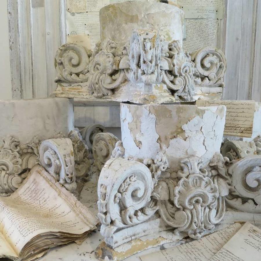 19th century French Plaster Capitals