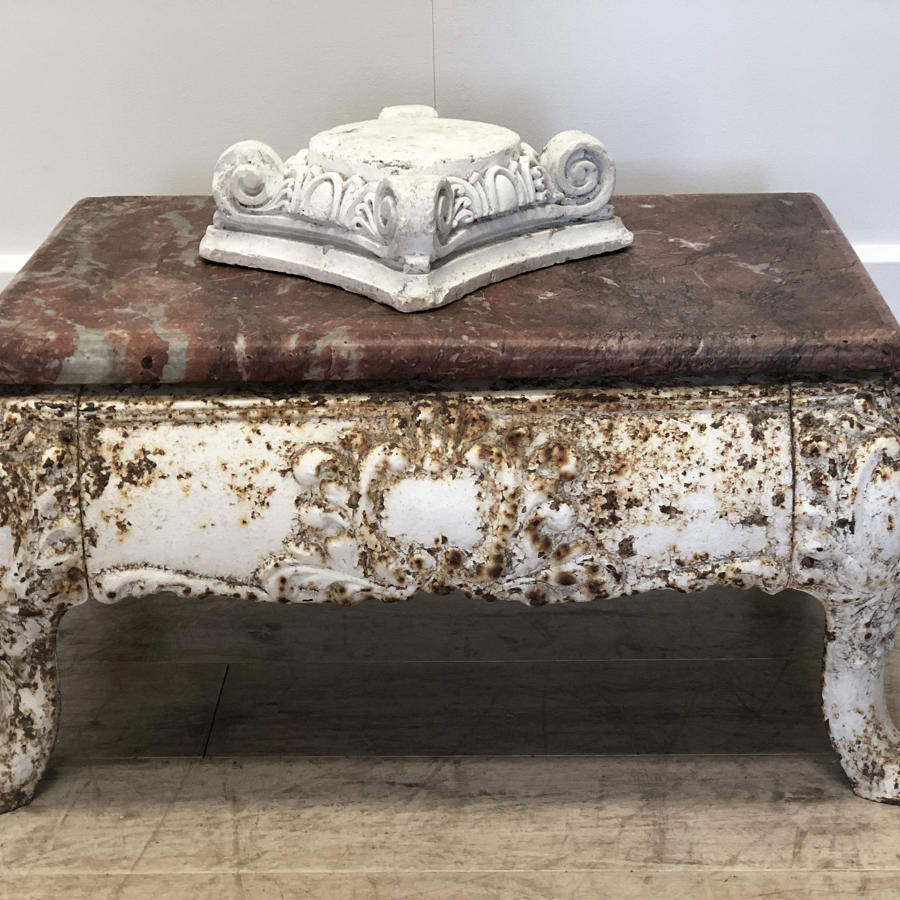 19th c French Cast Iron Coffee Table
