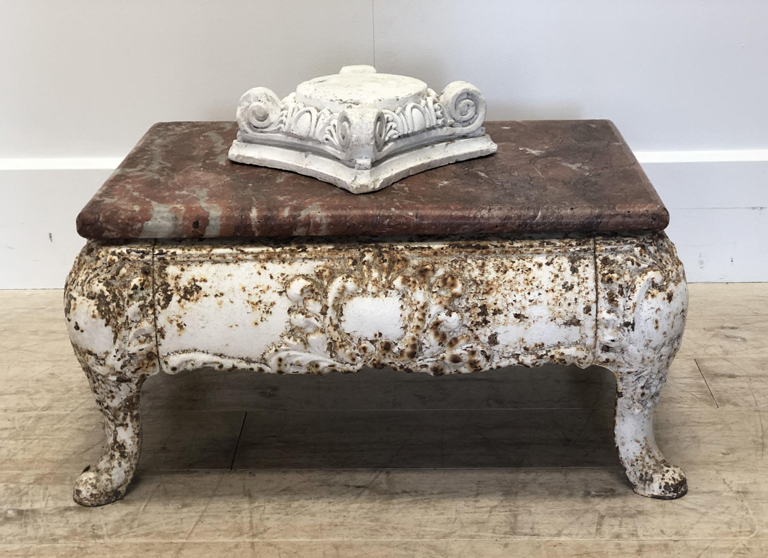 19th c French Cast Iron Coffee Table