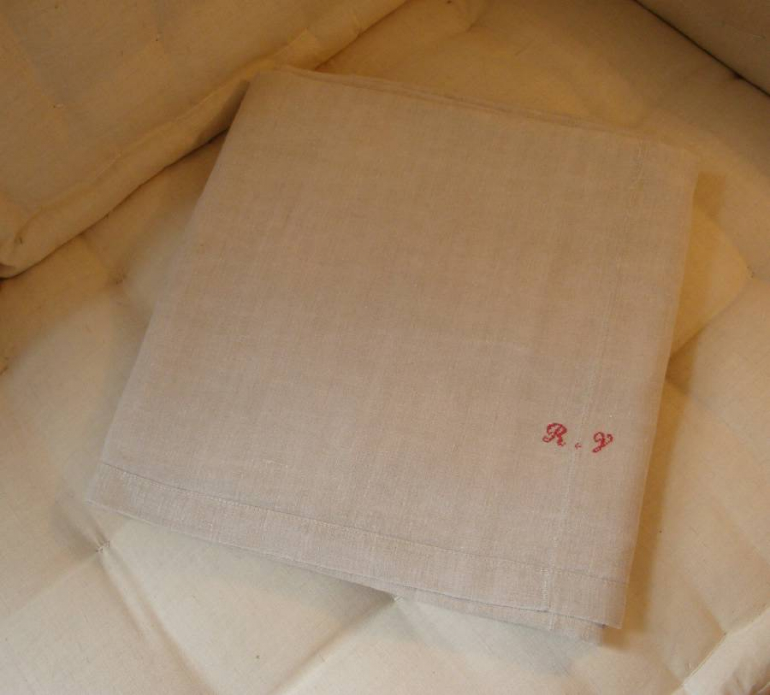 Old French linen sheet
