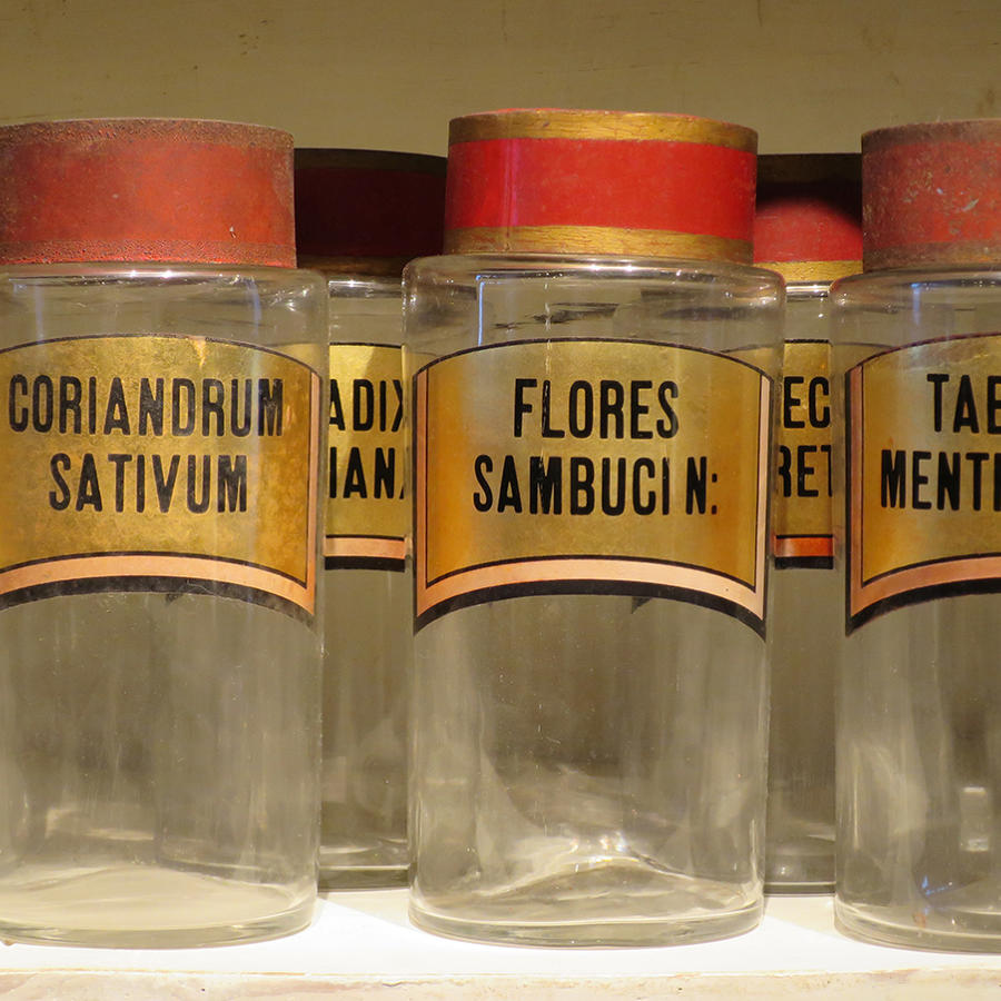 Set of 9 19th c  Pharmacy Jars