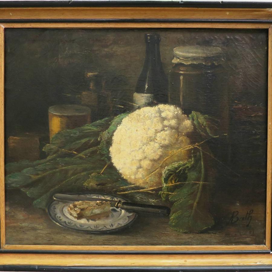 Still Life Painting of Cauliflower