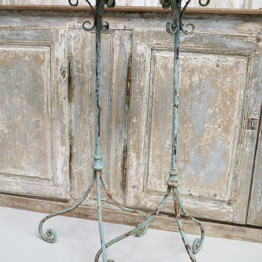 Pair of 19th century French Iron Candle Holders