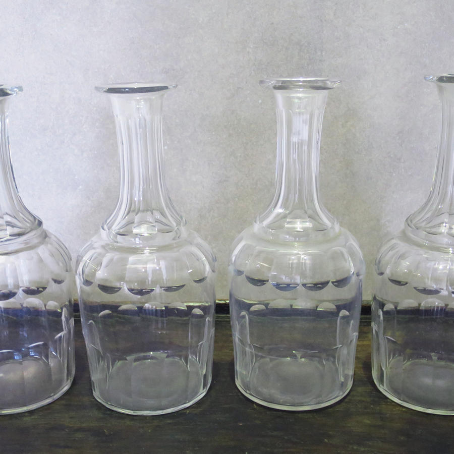 19th century French glass Decanters - Circa 1890