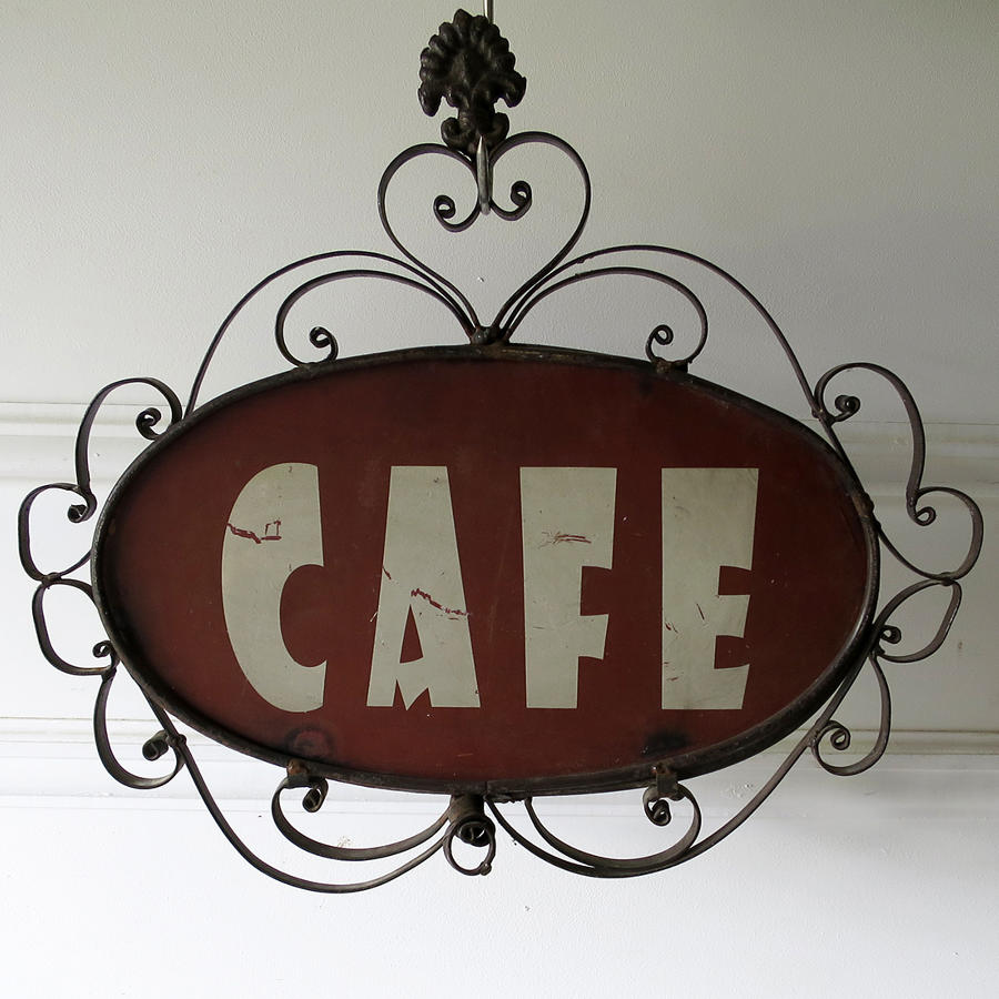 French 'CAFE' sign - charming! circa 1930