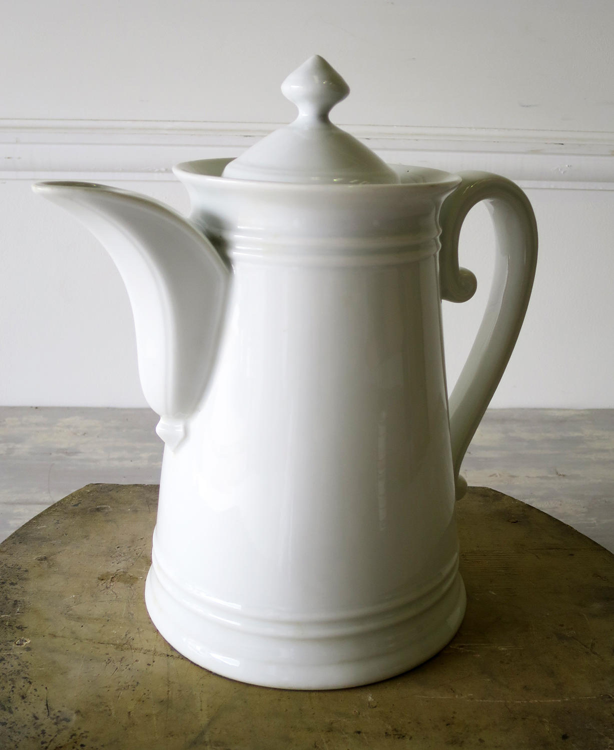 Large French white Porcelain Coffee Pot