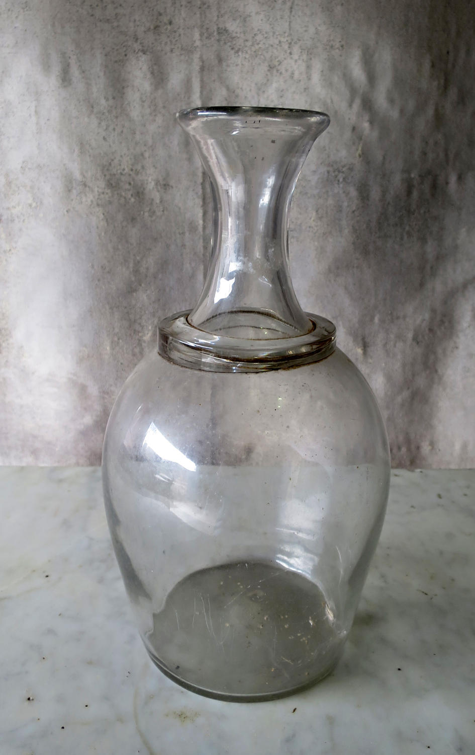 Early 19th c French glass Cider Carafe - circa 1840