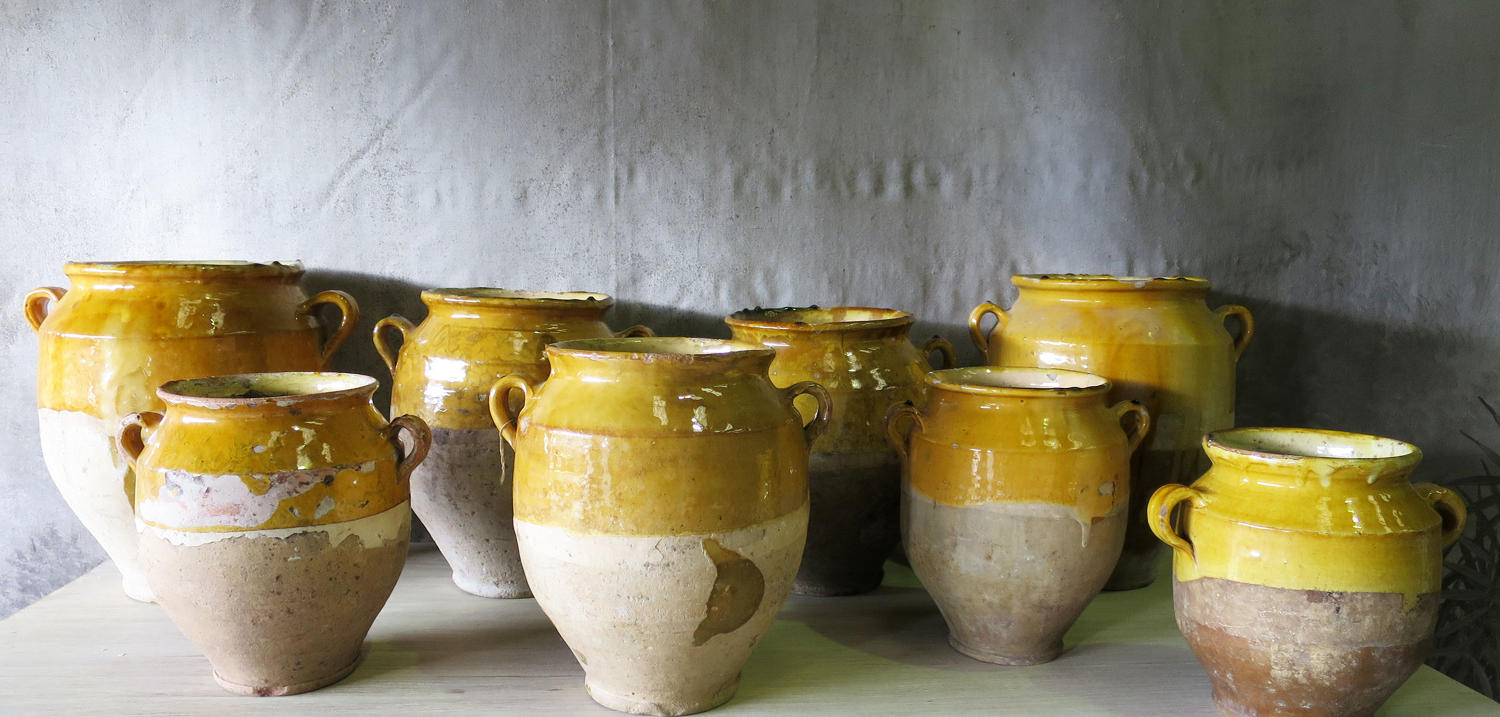 Collection of 19th century French Confit Pots