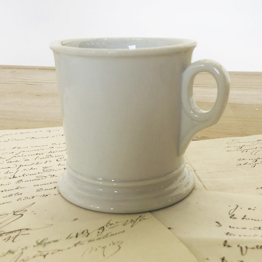 French White Porcelain Mug - circa 1900