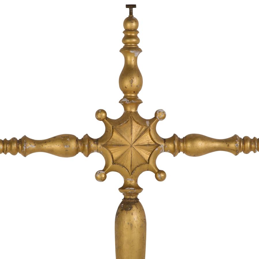 Italian 18th century gilded Cross - circa 1750