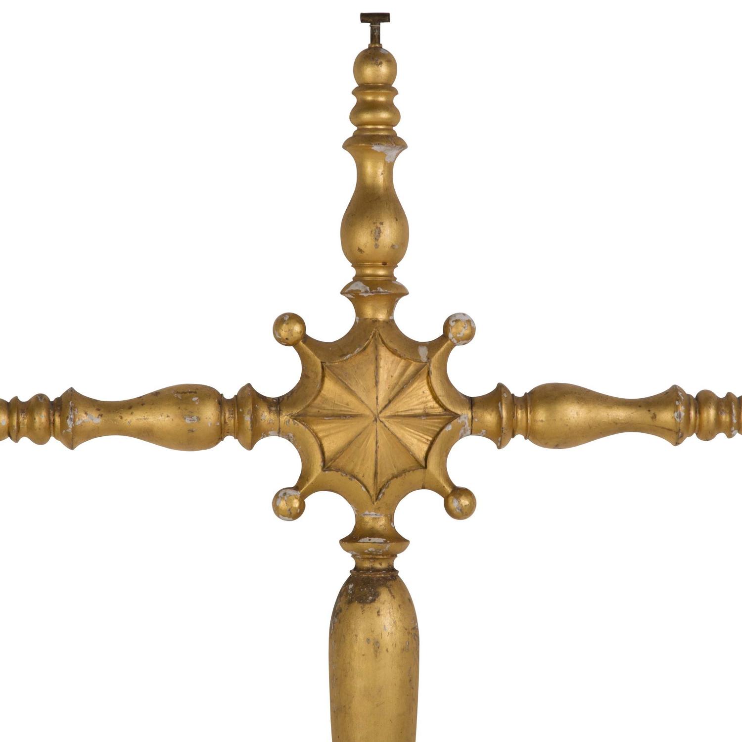 Italian 18th century gilded Cross - circa 1750