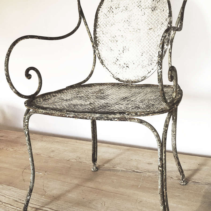 Late 19th c single French Iron Chair - circa 1890