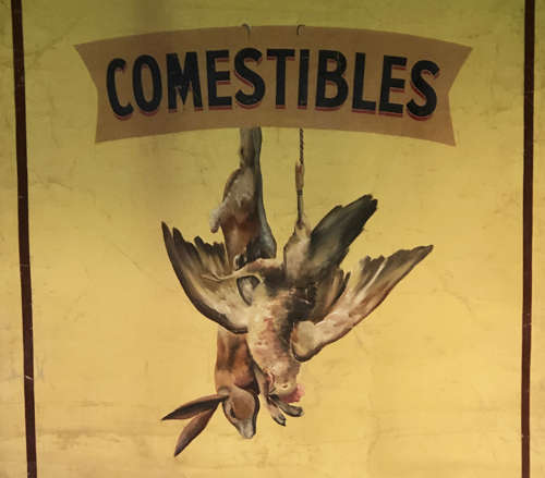 19th c French Canvas from a 'Game Shop' - circa 1890