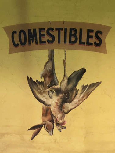 19th c French Canvas from a 'Game Shop' - circa 1890