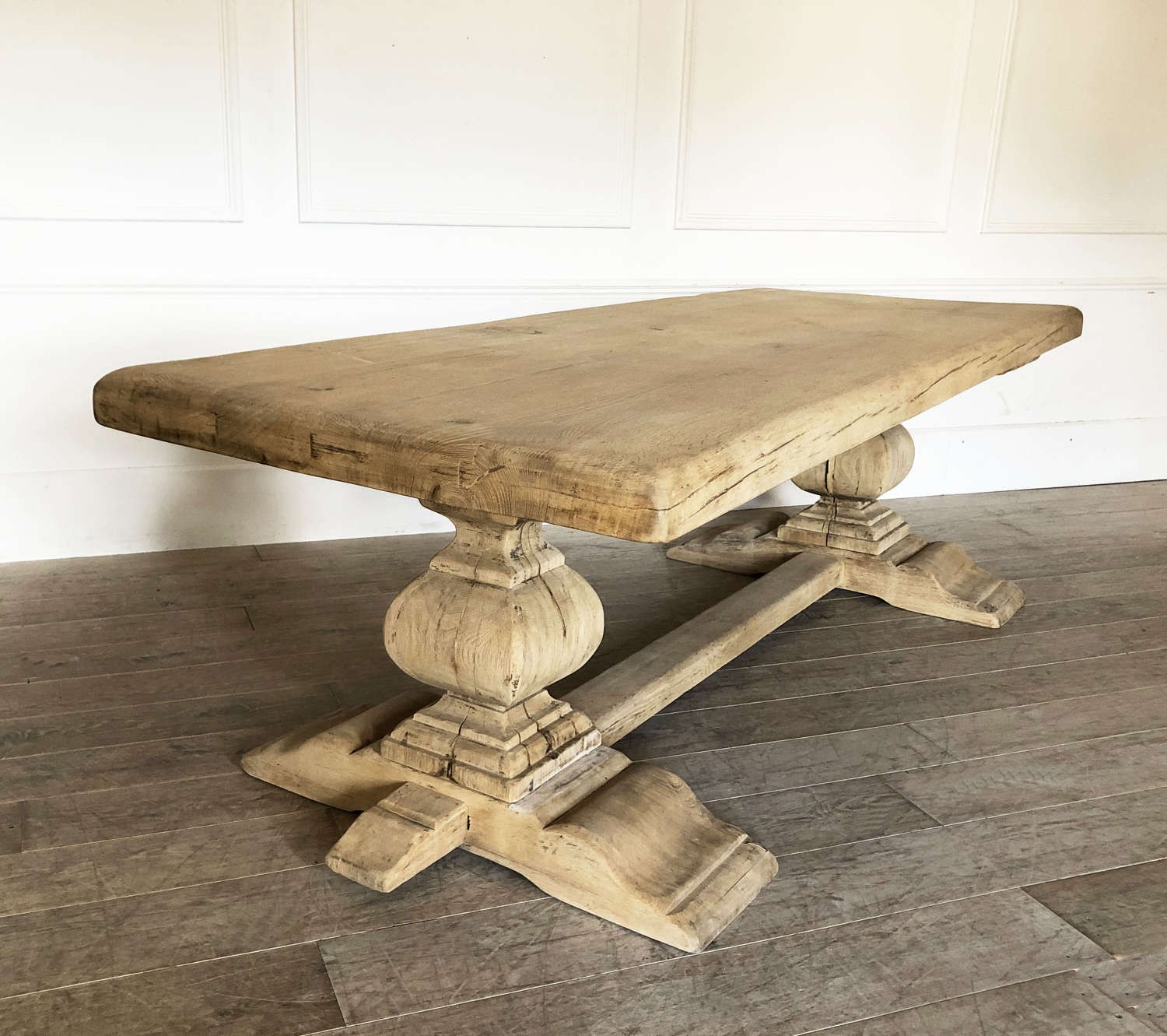 French Oak Monastery Dining Table - circa 1940