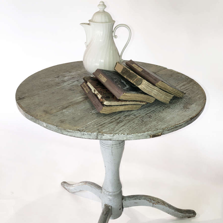 Swedish early 19th c Flip-top round side table - circa 1840