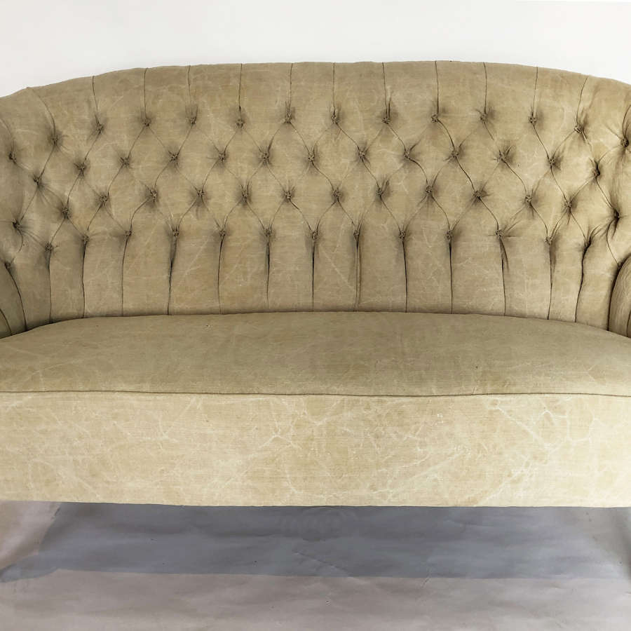 Small curved French Sofa with buttoned back circa 1930