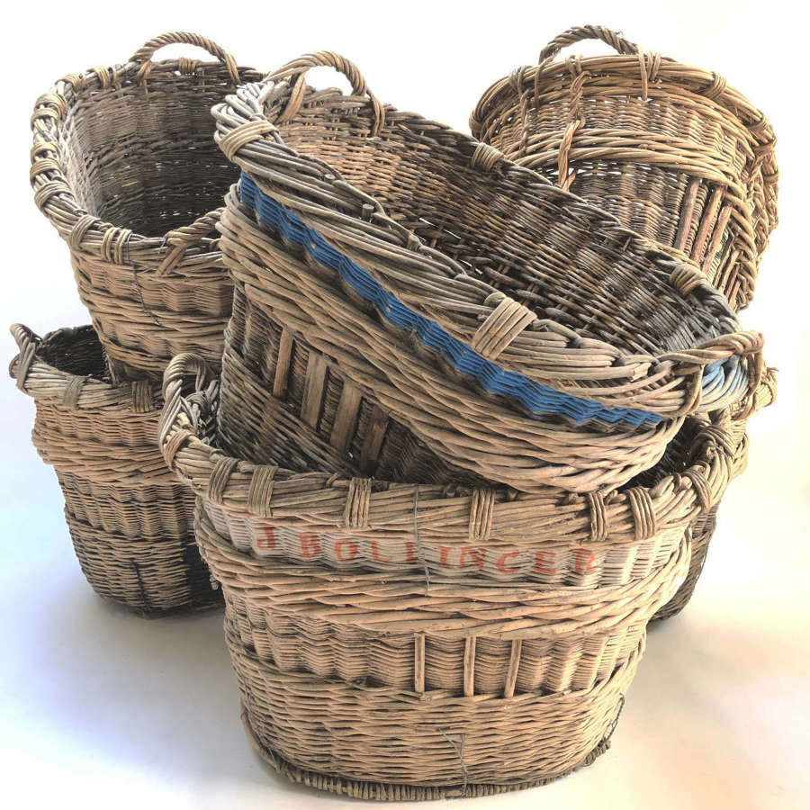 Large French Champagne Harvest Baskets - circa 1900