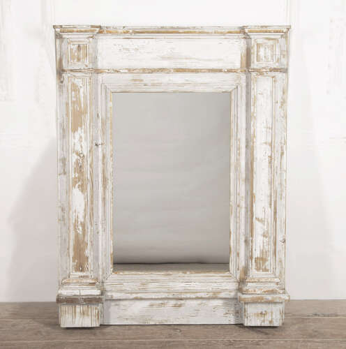 French 18th c White Trumeau Mirror - Circa 1780