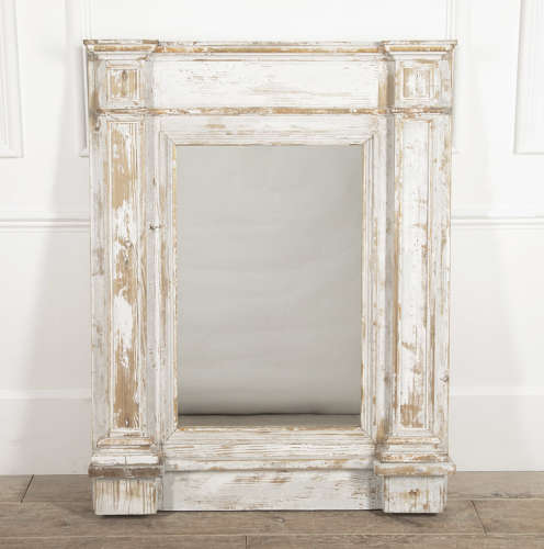 French 18th c White Trumeau Mirror - Circa 1780