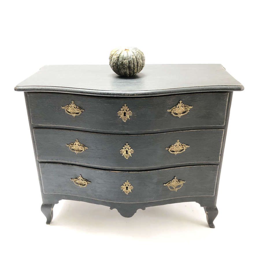 Early 19th c small  Black painted Commode - circa 1820