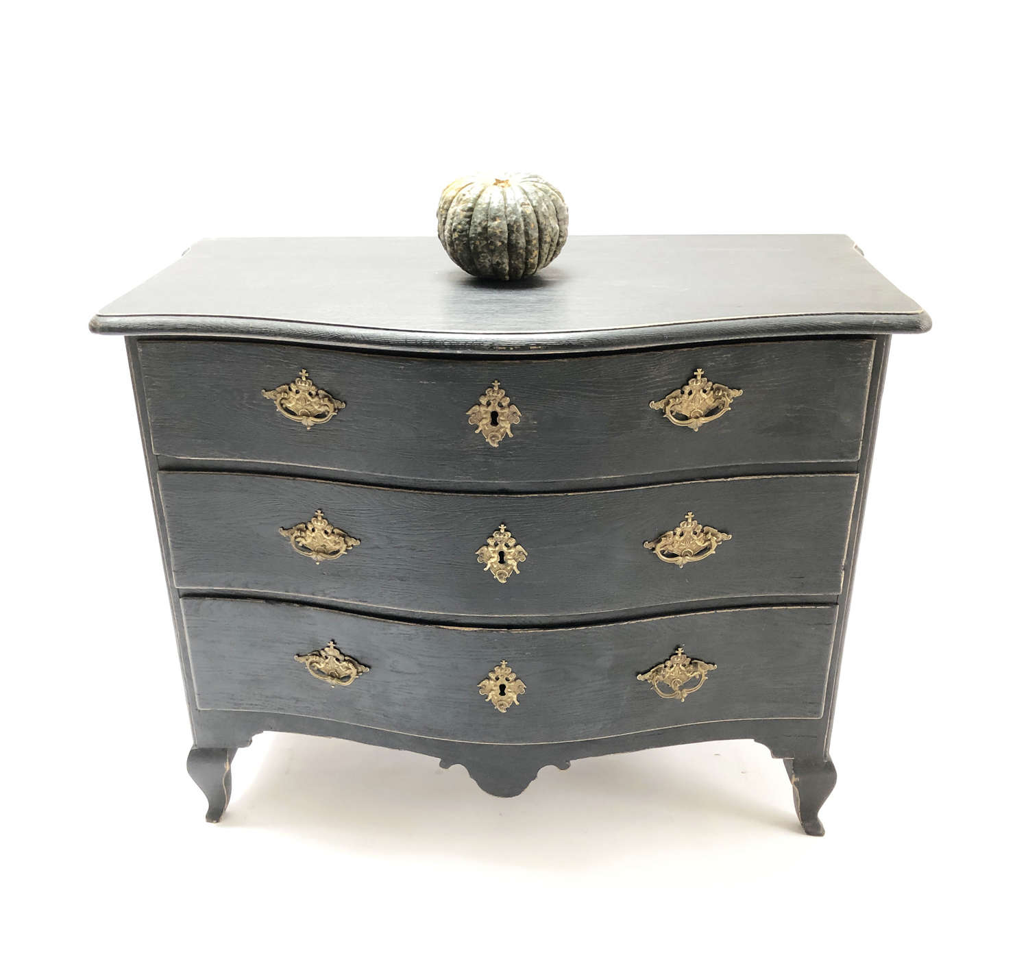 Early 19th c small  Black painted Commode - circa 1820