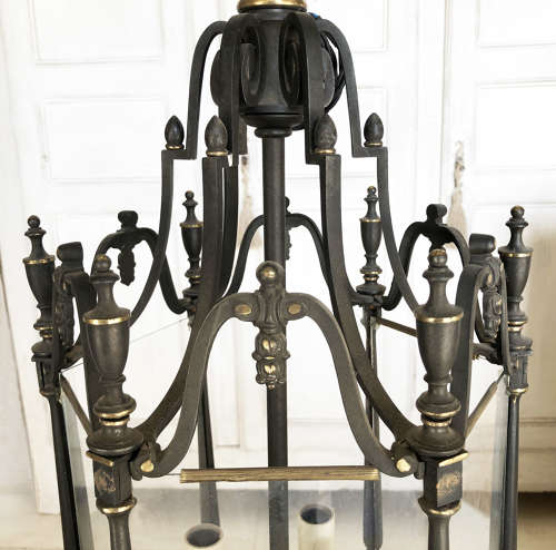 19th c English Bronze Lantern - circa 1880