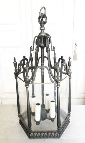 19th c English Bronze Lantern - circa 1880