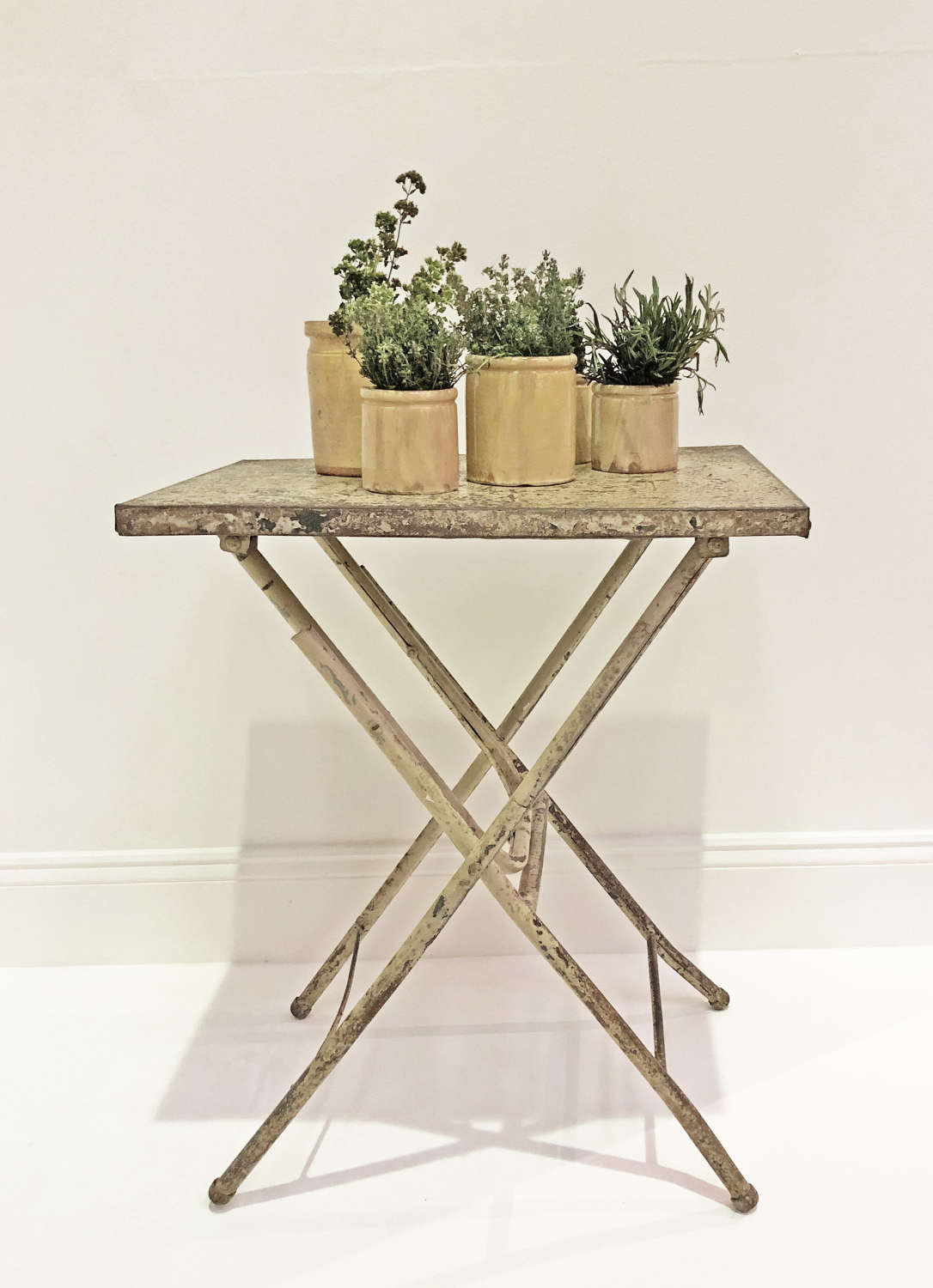 Little painted metal folding Table - circa 1940