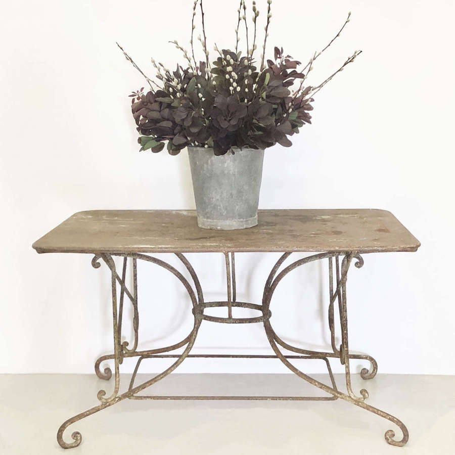 19th c Large French Wrought Iron Table - circa 1870