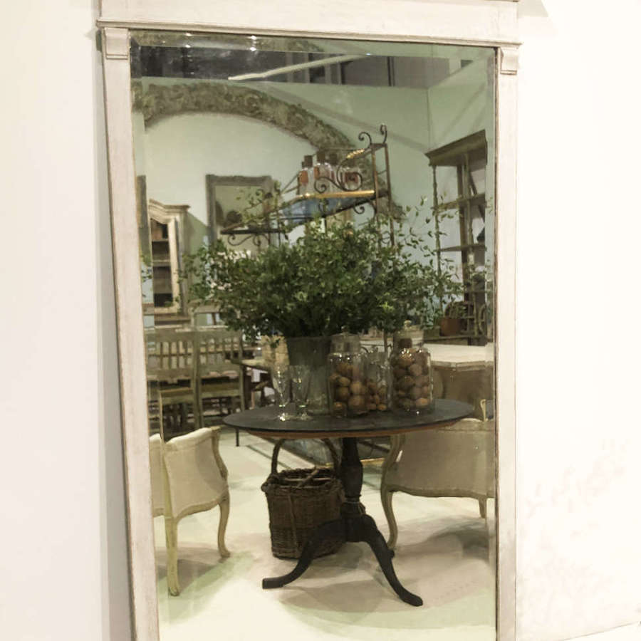 Large French Over-Mantle Mirror - Oak Circa 1900