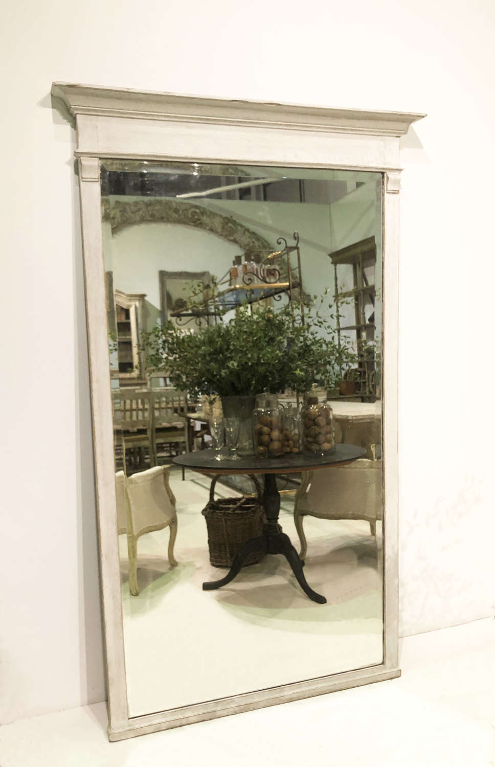 Large French Over-Mantle Mirror - Oak Circa 1900