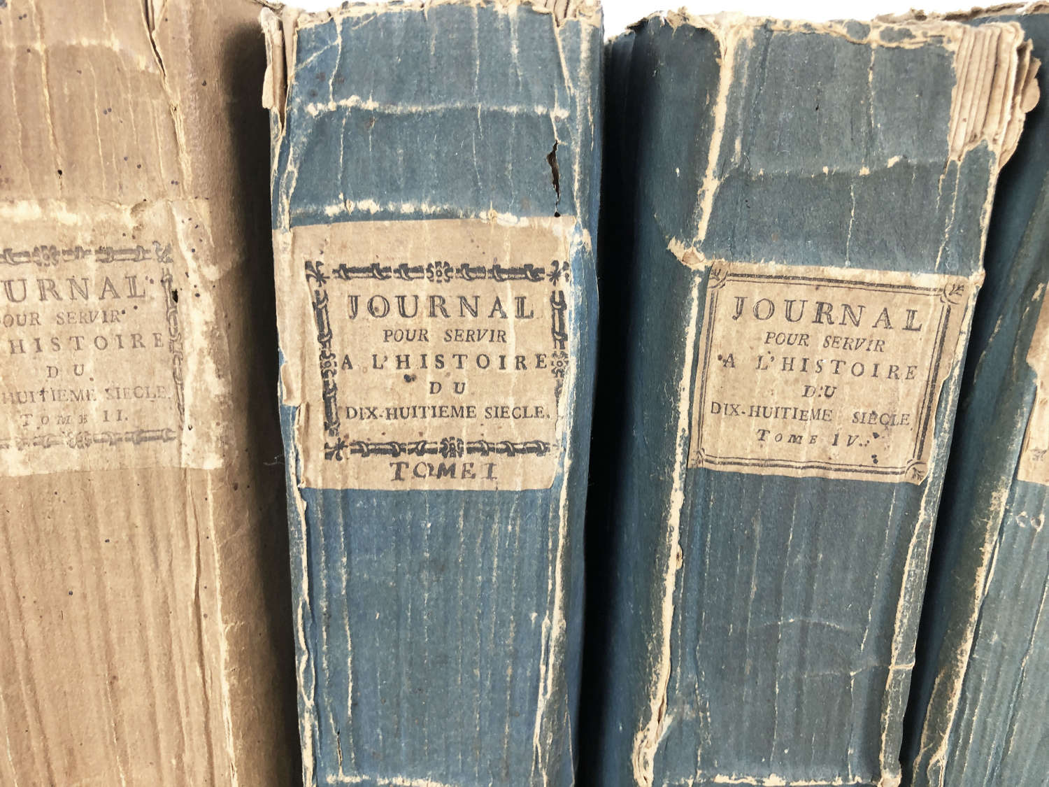 5 Volumes of the 'Journal d'Histoire du XV111 siecle