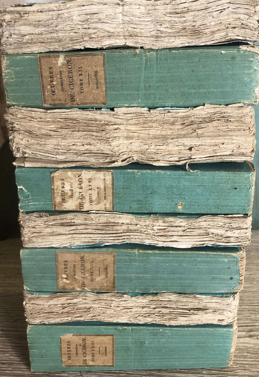 8 volumes of Les Oeurves de M.T. Ciceron' Printed Paris 1826