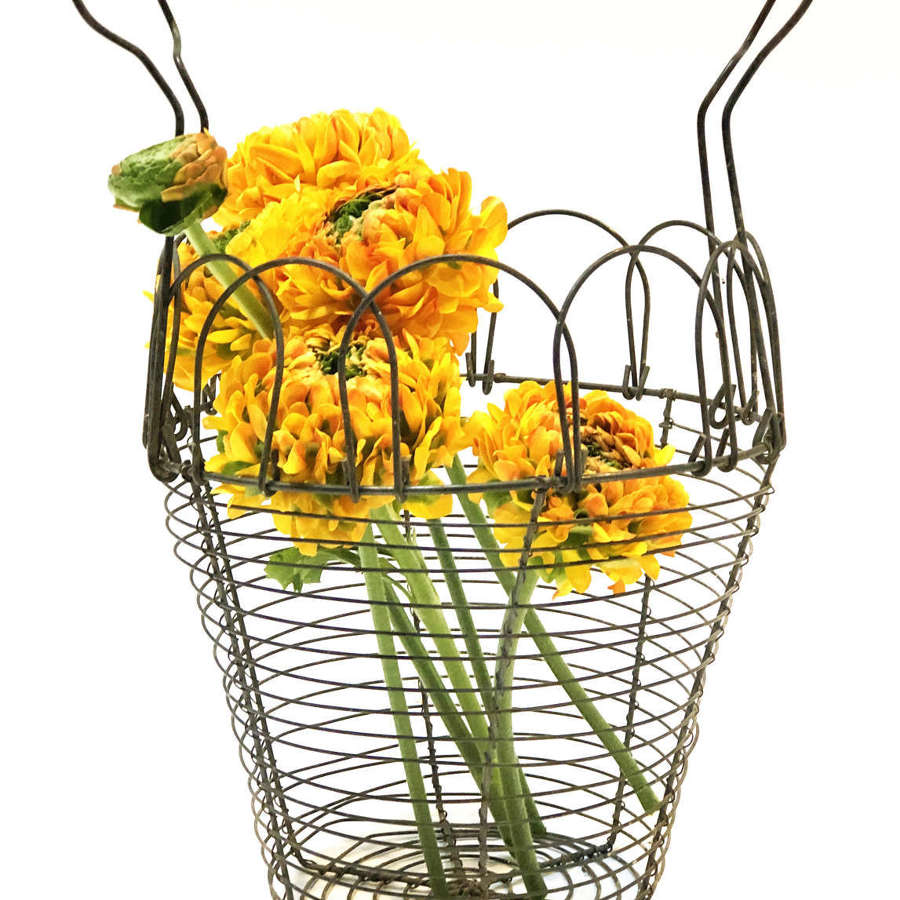 French Wire Egg Basket - circa 1940