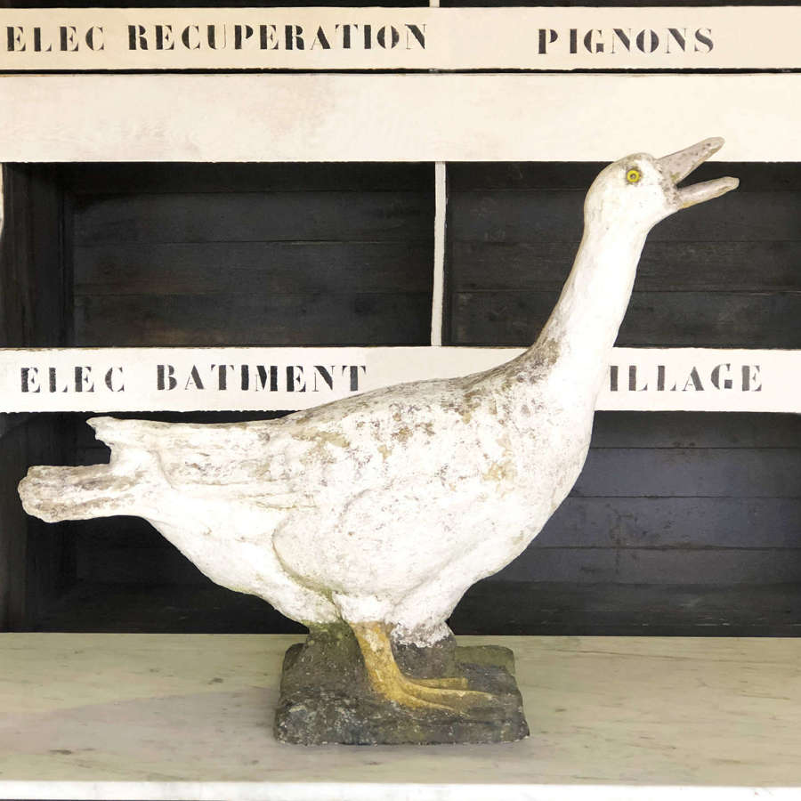 French Composition painted Goose - circa 1920
