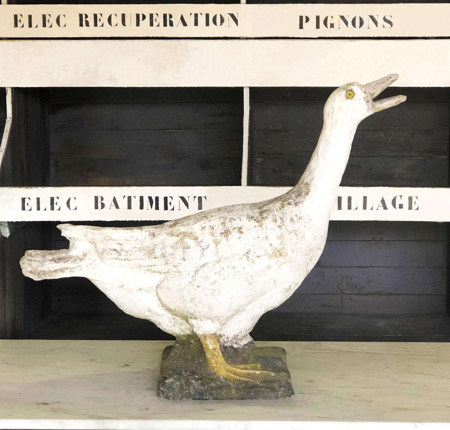 French Composition painted Goose - circa 1920