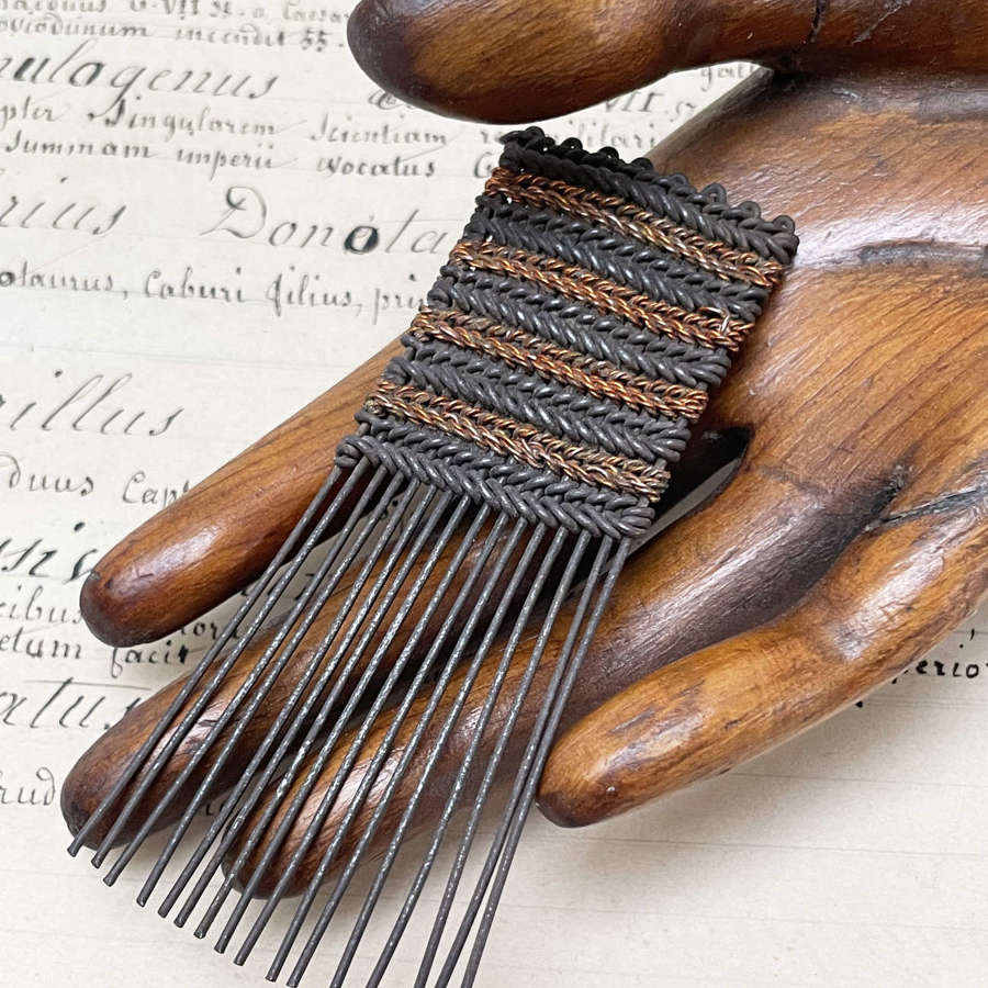 Vintage African Wire Hair Comb - circa 1940