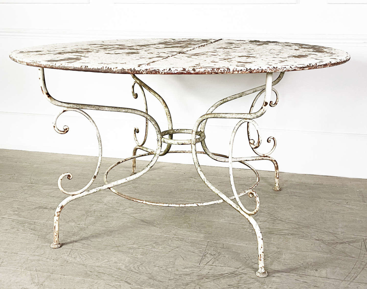 Large Round 19th  French Iron Table - c  1880