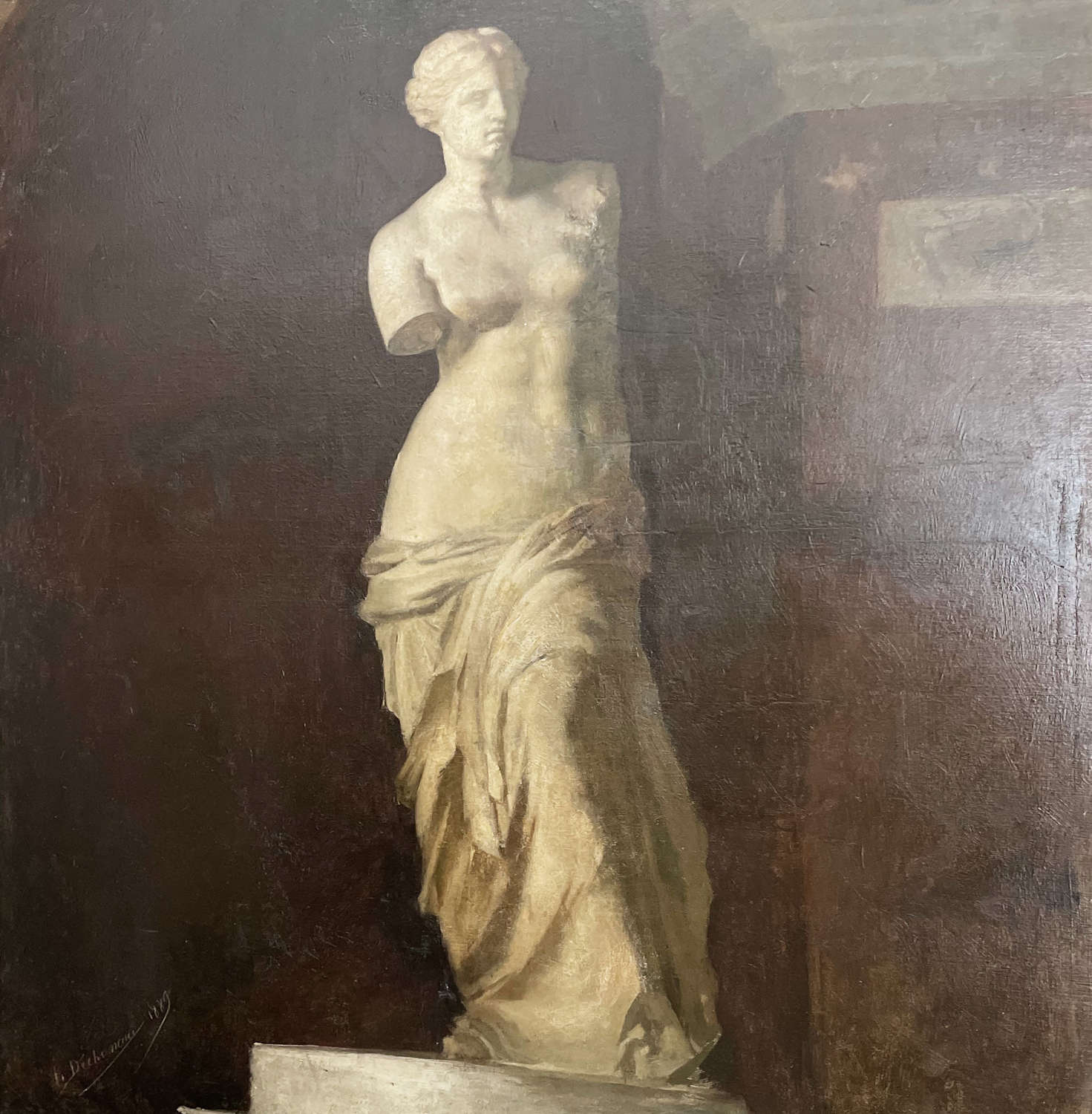 Large 19th Century French Portrait of Venus de Milo