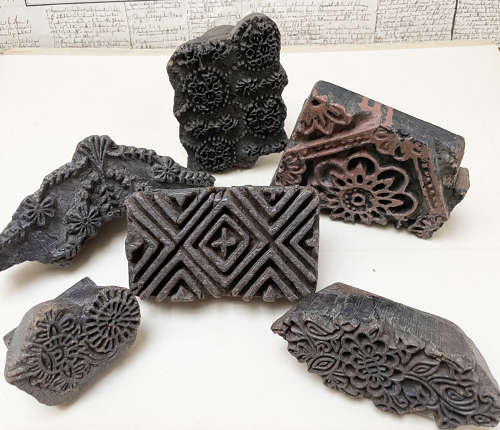 Collection of 8 Old Indian Printing Blocks - circa 1920