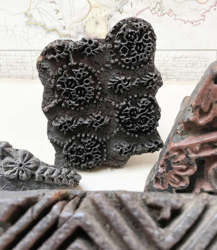 Collection of 8 Old Indian Printing Blocks - circa 1920