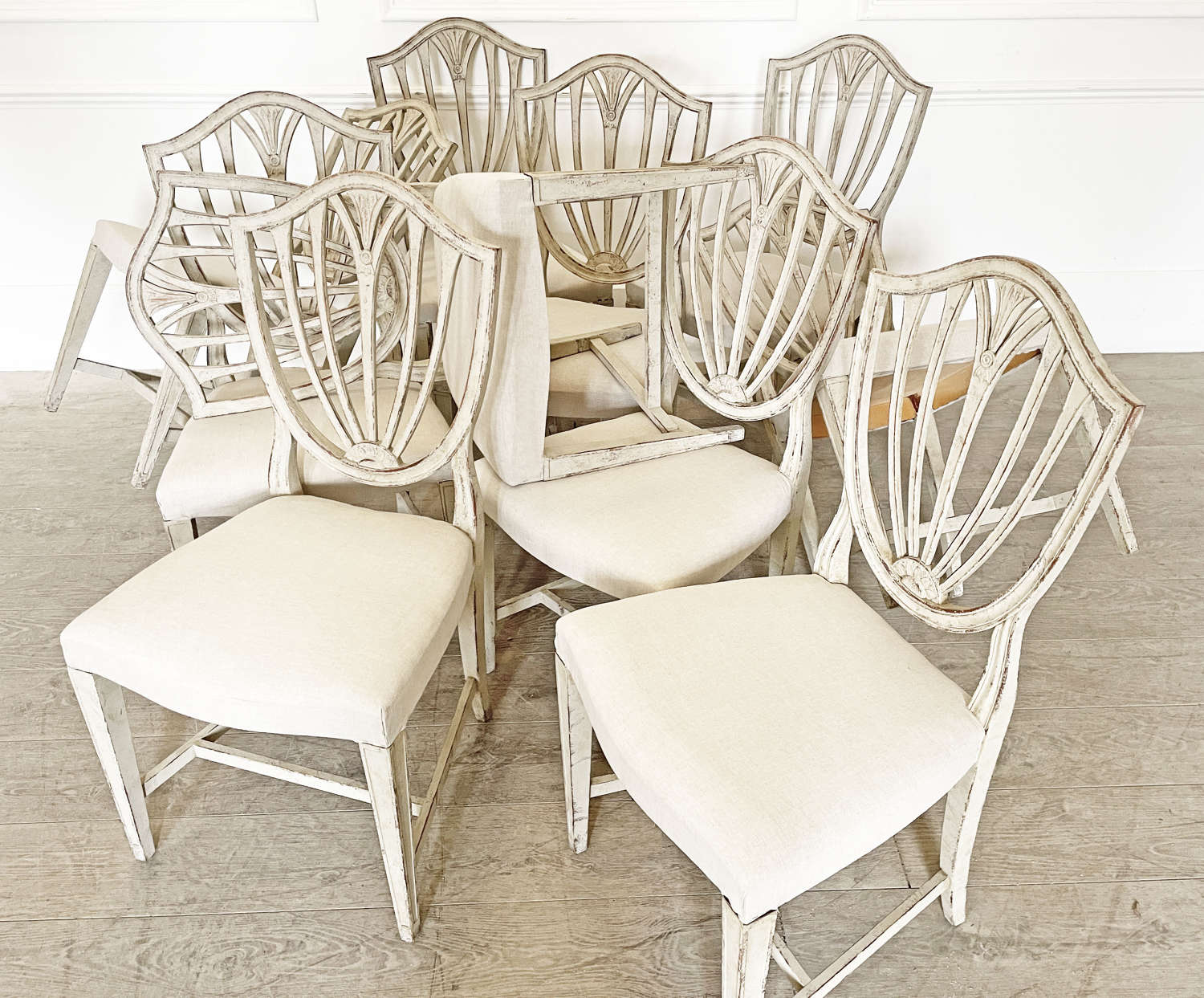 Set of Ten 19th Century Swedish Dining Chairs - circa 1860