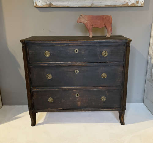 Early 19th c swedish Black Commode - circa 1840