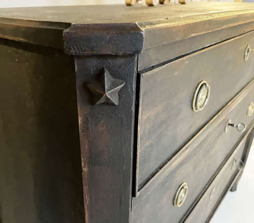 Early 19th c swedish Black Commode - circa 1840