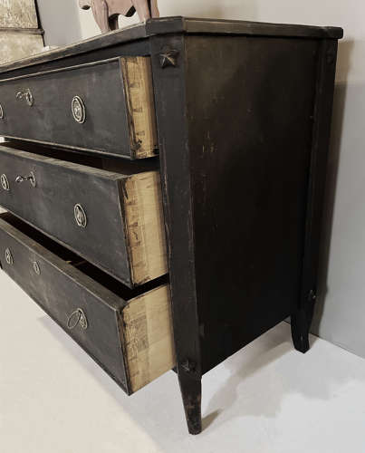 Early 19th c swedish Black Commode - circa 1840