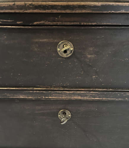 Early 19th c swedish Black Commode - circa 1840