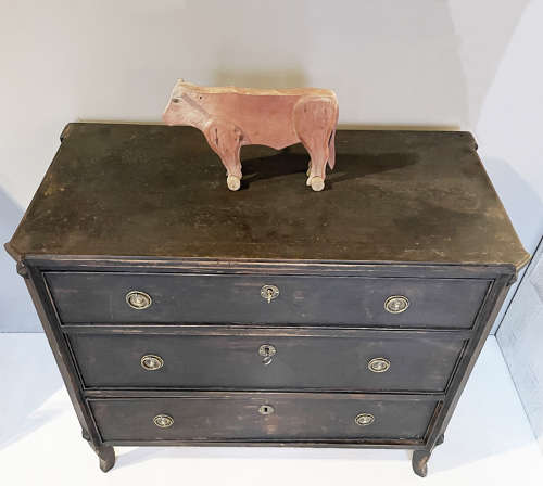 Early 19th c swedish Black Commode - circa 1840